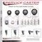 Service Caster 5 Inch Maroon Polyurethane Swivel 58 Inch Threaded Stem Caster Set 2 Total Lock Brakes SCC-TSTTL20S514-PPUB-MRN-58212-2-S-2 - alternate 2